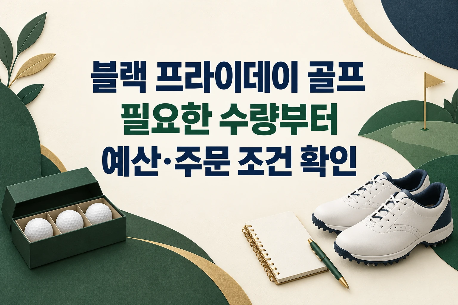 블랙 프라이데이 골프에서 필요한 수량과 예산·주문 조건을 확인하라는 한글 대표 이미지 (AI 설명용 썸네일)