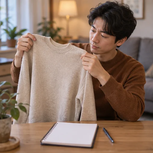 행사 전에 필요한 상품을 검토 (AI 설명용 삽화)