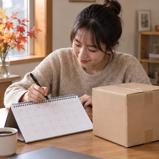 주문 이후 확인할 날짜 기록 (AI 설명용 삽화)