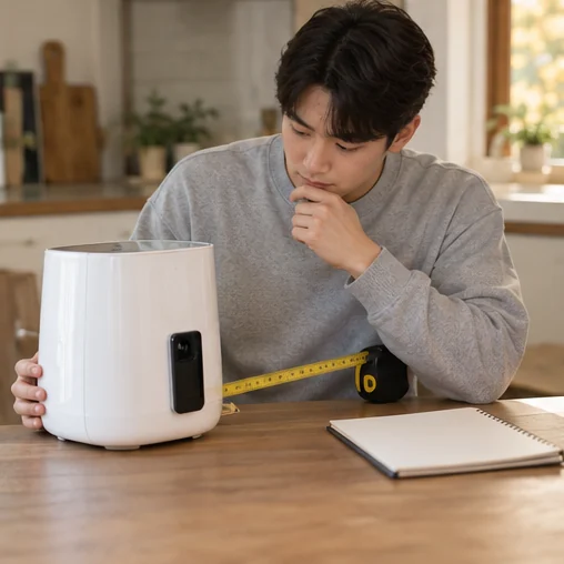 생활가전의 필요한 조건 확인 (AI 설명용 삽화)
