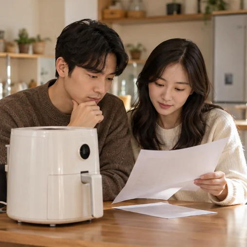 제품 보증 안내를 함께 검토 (AI 설명용 삽화)