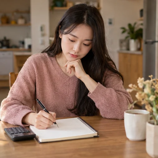 궁금한 비용 항목을 메모하기 (AI 설명용 삽화)