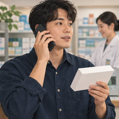 검사 제품의 사용법을 문의하는 모습 (AI 설명용 삽화)
