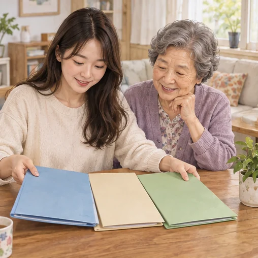 가족별 확인 자료를 나누어 정리하는 모습 (AI 설명용 삽화)
