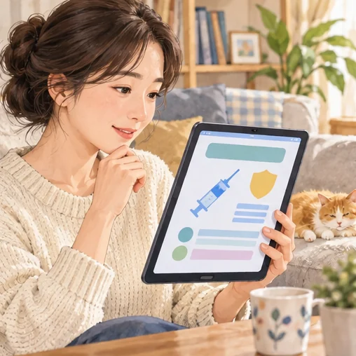 지역 보건 안내를 확인하는 모습 (AI 설명용 삽화)