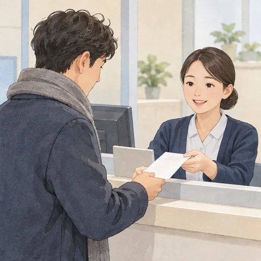 의료기관에서 진료비 자료를 받는 모습 (AI 설명용 삽화)