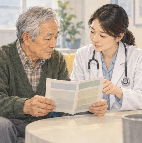 통계와 개인의 건강 상태는 별도로 상담합니다. (AI 설명용 삽화)