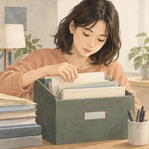 공시 자료를 정리하는 모습 (AI 설명용 삽화)