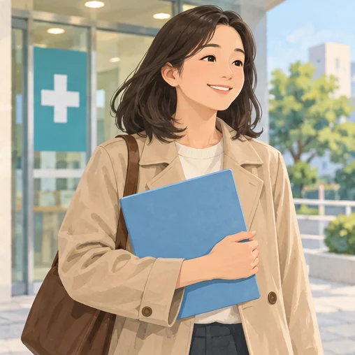 상담을 마치고 기록을 챙기는 장면 (AI 설명용 삽화)