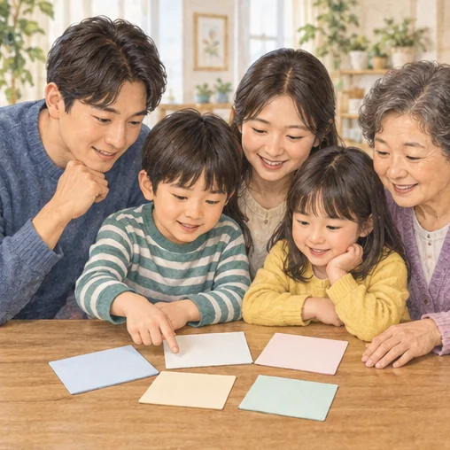 가족별로 다른 접종 준비 사항을 나누어 확인하는 모습 (AI 설명용 삽화)