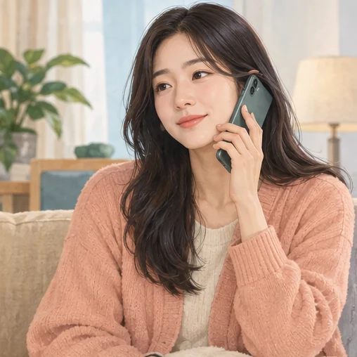 접종기관에 전화로 일정 상담을 하는 모습 (AI 설명용 삽화)