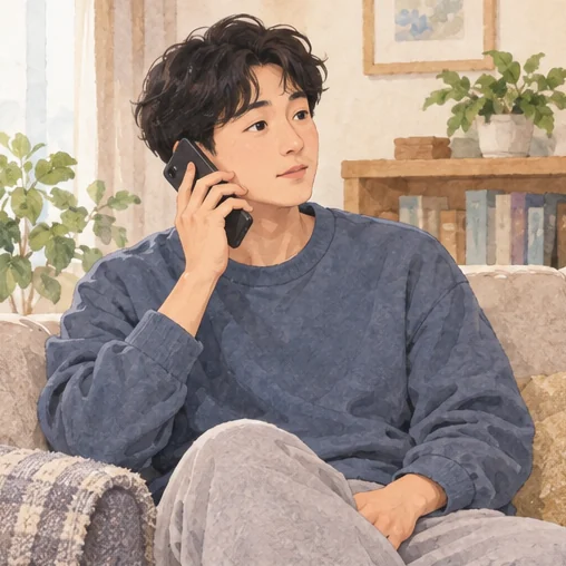의료기관에 진료를 문의하는 성인 (AI 설명용 삽화)