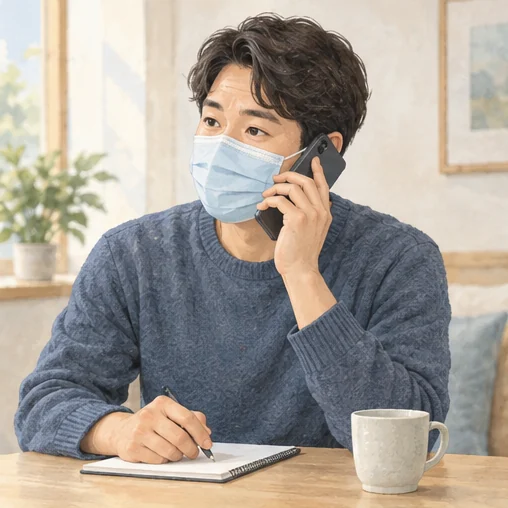 가족 내 예방과 진료를 문의하는 모습 (AI 설명용 삽화)