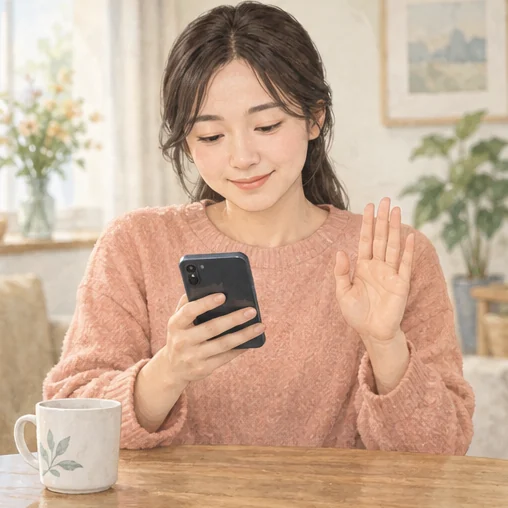가족 방문 일정을 조정하는 모습 (AI 설명용 삽화)
