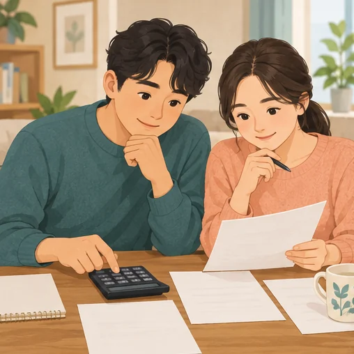 가족별 지원 여부와 접종 비용을 먼저 구분해 보는 장면 (AI 설명용 삽화)