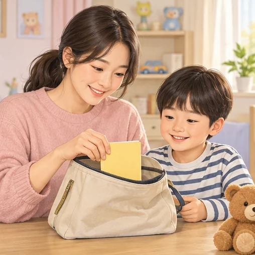 어린이의 과거 접종 기록은 필요한 횟수 확인에 도움이 됩니다. (AI 설명용 삽화)