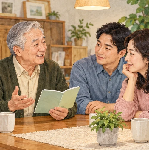 매년 가족의 접종 계획과 기록을 확인하는 모습입니다. (AI 설명용 삽화)