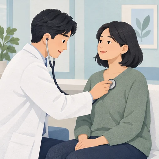 백신 효과와 개인의 증상 평가는 다른 질문입니다. (AI 설명용 삽화)
