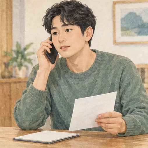 검사 뒤 다음 단계를 의료기관에 문의하는 모습 (AI 설명용 삽화)