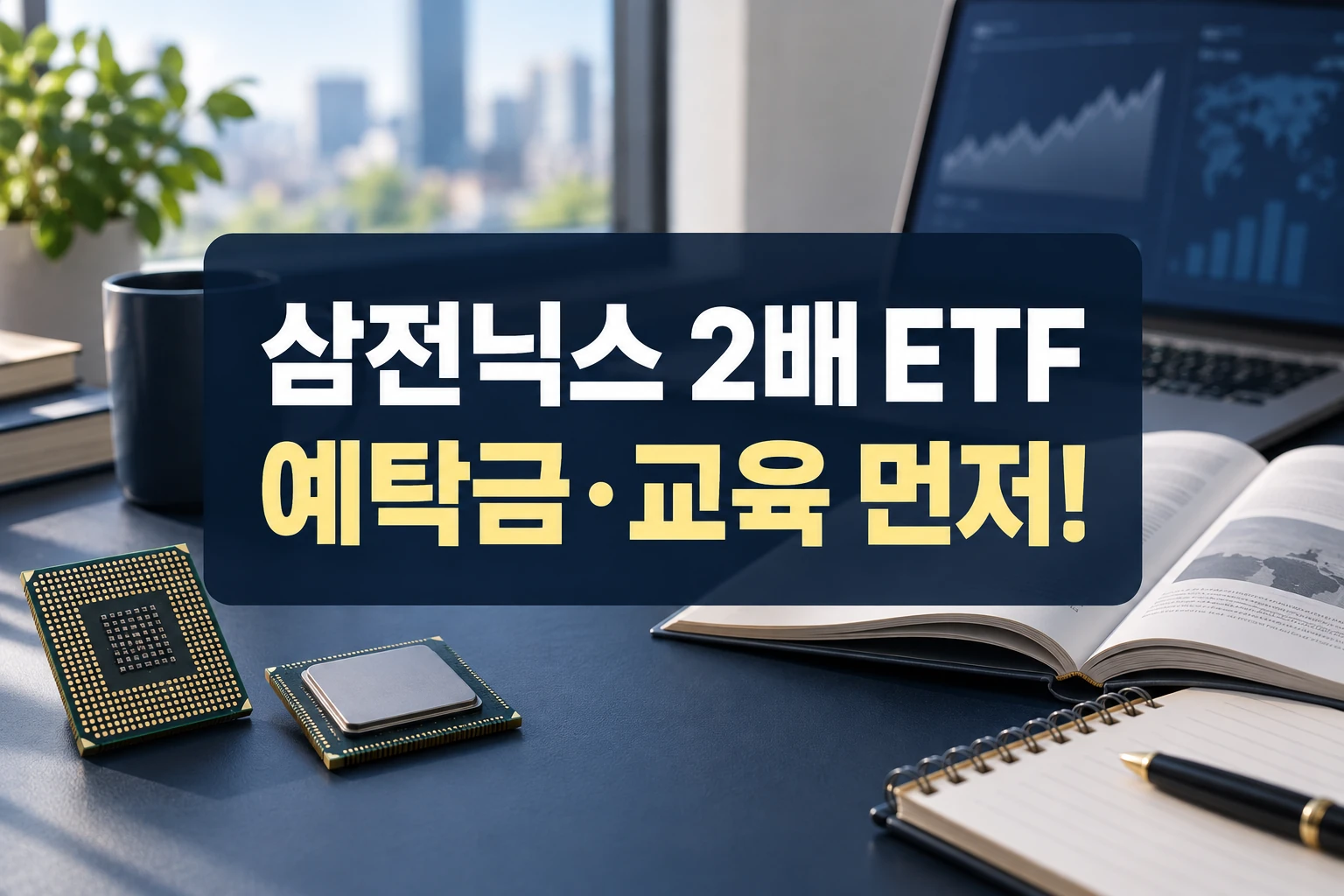 삼전닉스 2배 ETF, 예탁금·교육 먼저! (AI 설명용 썸네일)
