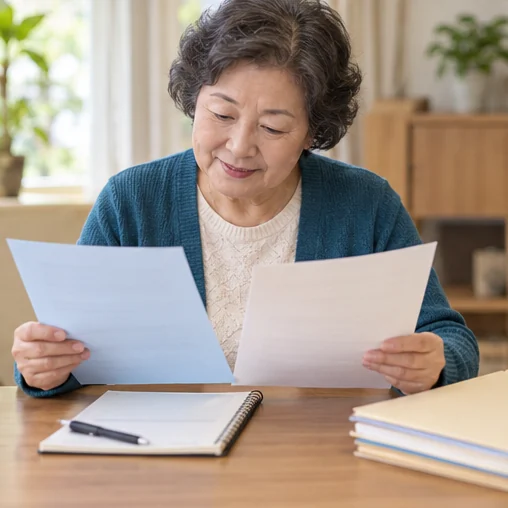 서로 다른 사업 안내를 비교하는 모습 (AI 설명용 삽화)