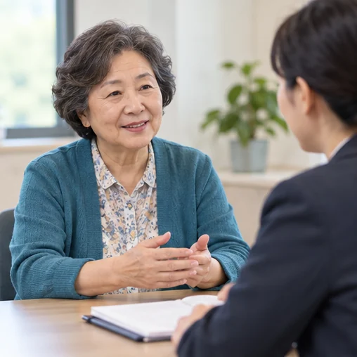 희망 업무와 이전 경험을 설명하는 모습 (AI 설명용 삽화)