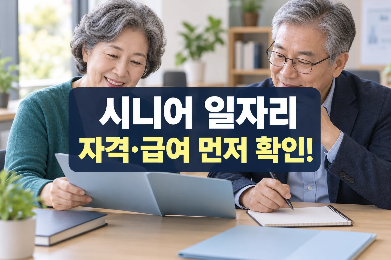 시니어 일자리, 자격·급여 먼저 확인! (AI 설명용 썸네일)