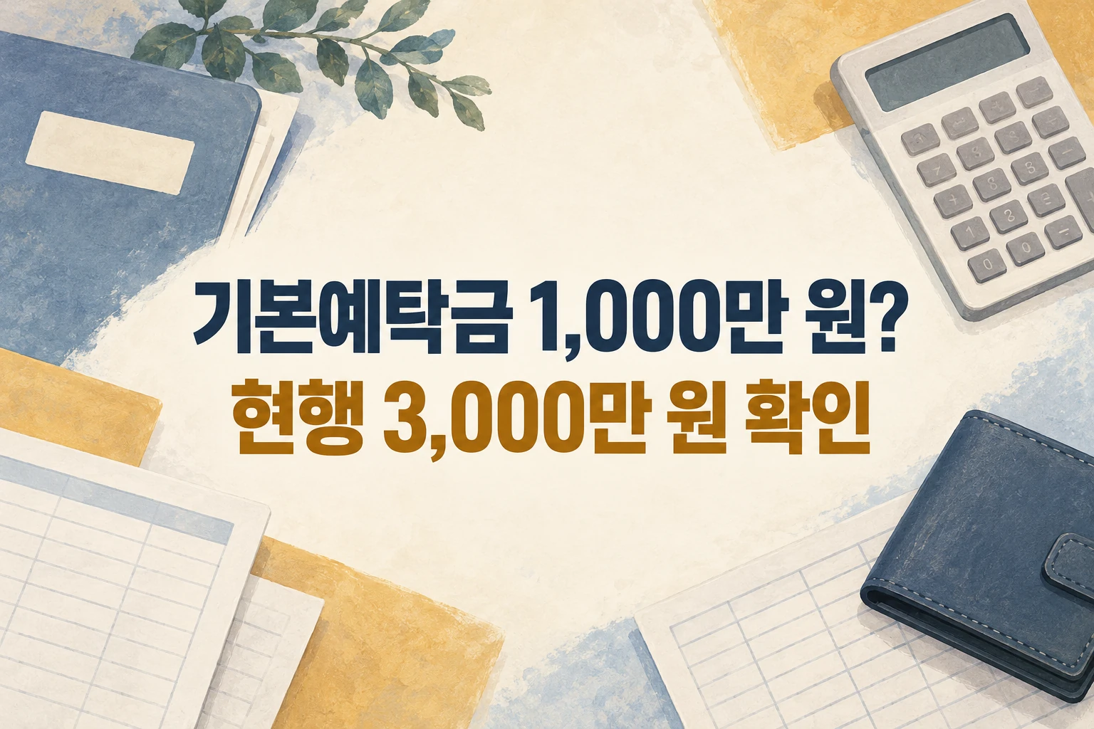 기본예탁금 1천만 원이라는 과거 정보와 현행 3천만 원 기준을 구분하는 한글 대표 삽화 (AI 설명용 썸네일)