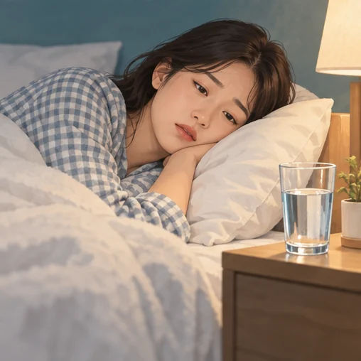 심한 피로가 있을 때는 무리하지 않고 상태를 관찰합니다. (AI 설명용 삽화)