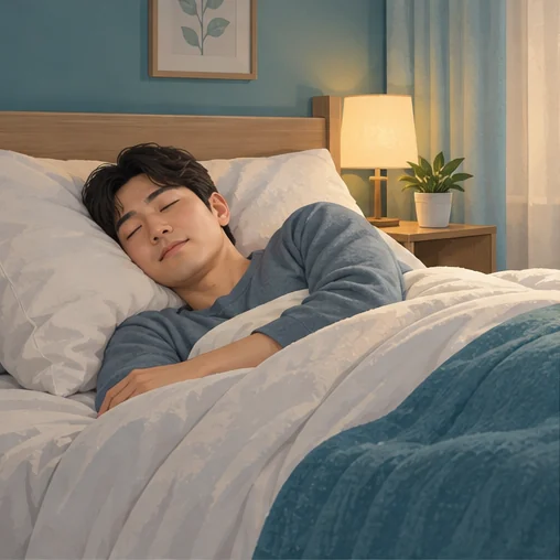 회복 중에는 충분한 휴식이 필요합니다. (AI 설명용 삽화)