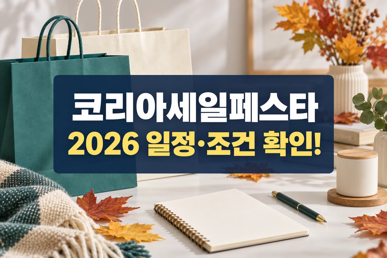 코리아세일페스타, 2026 일정·조건 확인! (AI 설명용 썸네일)