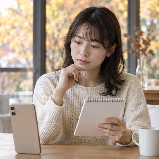 공식 정보에서 확인할 질문을 준비하는 모습 (AI 설명용 삽화)