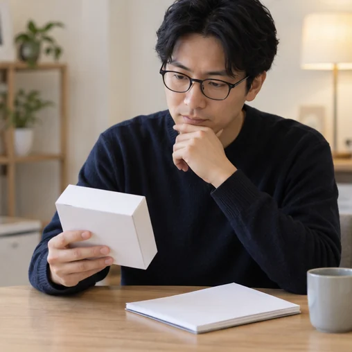 제품 안내와 비용 기록을 따로 확인하는 모습 (AI 설명용 삽화)