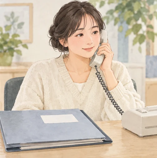 상태 변화로 의료기관에 연락하는 성인 (AI 설명용 삽화)