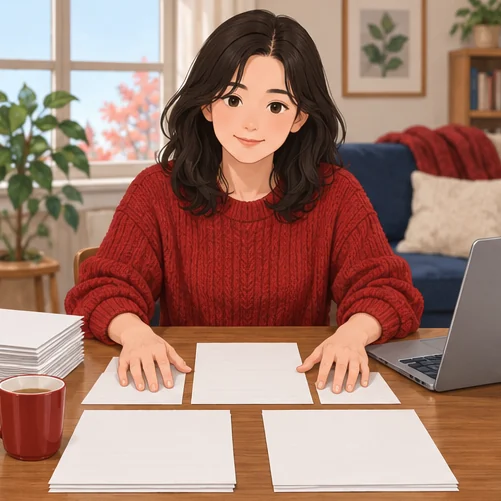 분쟁 상담에 필요한 주문 자료를 정리하는 소비자 (AI 설명용 삽화)